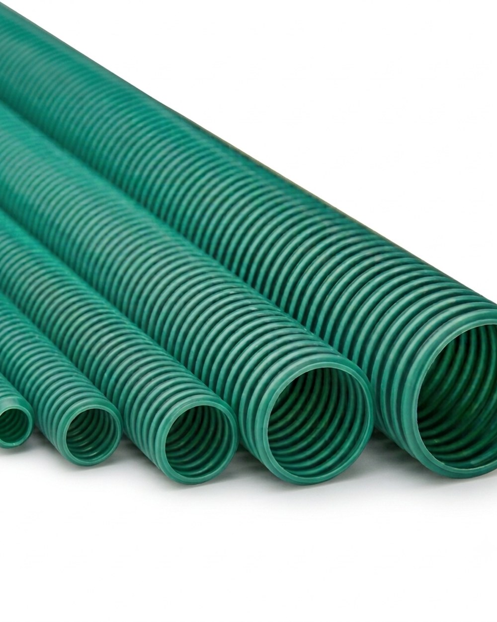 Coils of green suction pipe